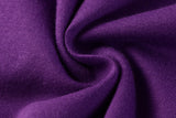 Vestido 100% algodón morado con bolsillos y mangas rayadas