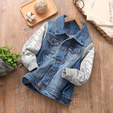 Chaqueta Jeans unisex con mangas de algodón grueso