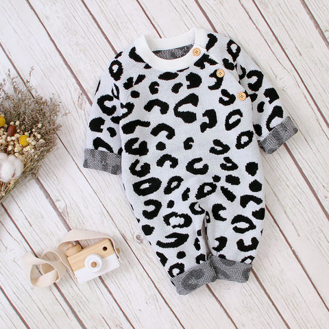 Enterito lana abrigado diseño animal print