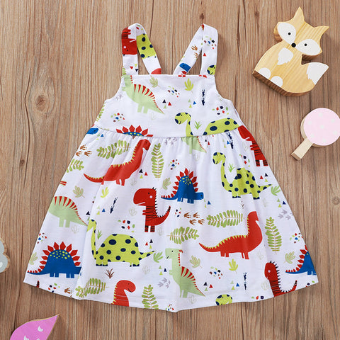 Hermoso y original vestido dinosaurios cruzado en espalda
