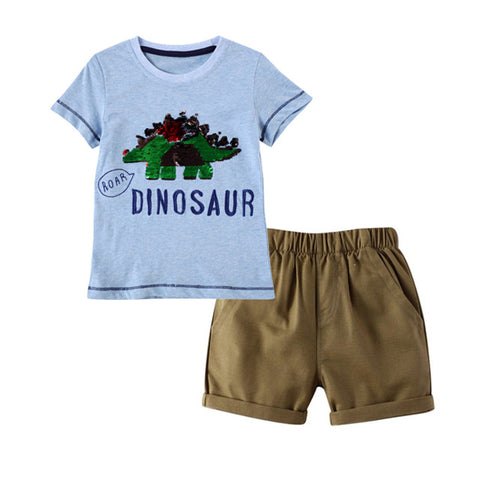 Conjunto dos piezas Dino shine, 100% algodón