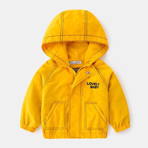 Chaqueta cortavientos unisex amarillo