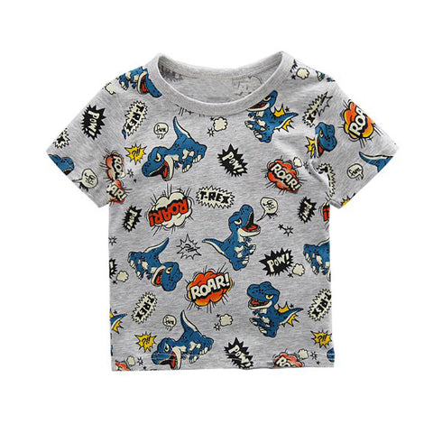 Entretenida y original polera estilo cómic de dinosaurios 100% algodón