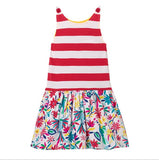 Hermoso y estiloso vestido tipo solera de algodón, preciosos colores