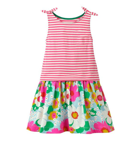 Hermoso y estiloso vestido tipo solera de algodón, preciosos colores