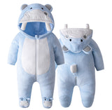 Precioso enterito peludo unisex de hipopótamo, con patitas incluidas