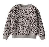 Sweater animal print leopardo tonos grises