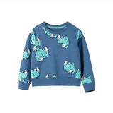 Polerón celeste unisex, diseño rhino, 100% algodón