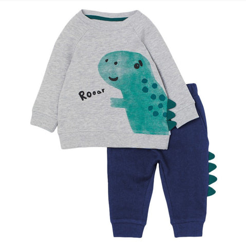 Buzo 100% algodón estampado dinosaurio