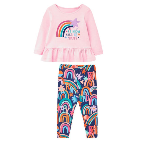 Conjunto dos piezas Rainbow make me happy