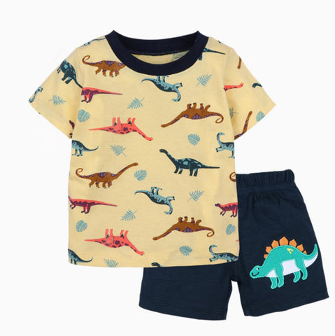 Conjunto dos piezas Dino style 100% algodón