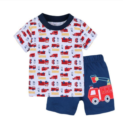 Conjunto dos piezas Fireman, 100% algodón