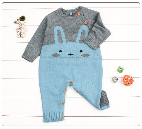 Enterito de lana conejito celeste-gris
