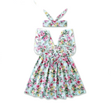Precioso vestidos floreados amarrados espalda, incluyen cintillos