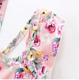 Precioso vestidos floreados amarrados espalda, incluyen cintillos