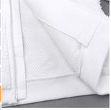 Chaqueta corderito de lana blanca forrada con cierre y diseño animalito