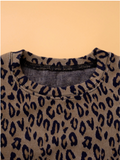 Topísimo sweater estampado animal print y calzas cuerina forradas