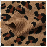Sweater animal print leopardo tonos café