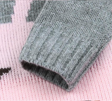 Enterito de lana conejito rosa-gris