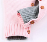 Enterito de lana conejito rosa-gris