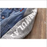 Chaqueta Jeans unisex con mangas de algodón grueso