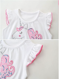 Vestido unicornio verano para niñas bello diseño y colores