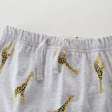 Conjunto ilustrado jirafas, 100% algodón
