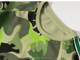 Polerón 100% algodón, camuflado manchas forma de dinosaurios