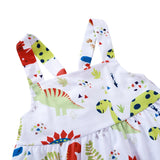 Hermoso y original vestido dinosaurios cruzado en espalda