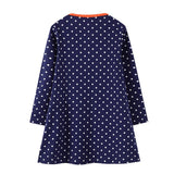 Vestido 100% algodón con lunares y aplicación de unicornio