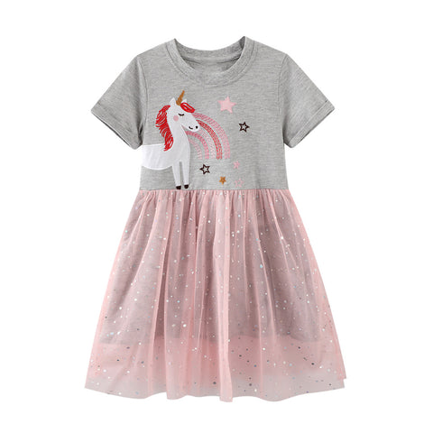 Vestido Unicorn shine 100% algodón