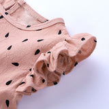 Conjunto delicado de lino de algodón rosado, incluye polera tipo vestido + short bombacha