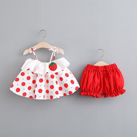 Bellísimo y original conjunto de frutilla 100% algodón